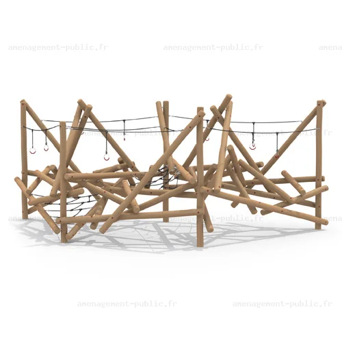 Structure de jeux extérieurs en bois de robinier